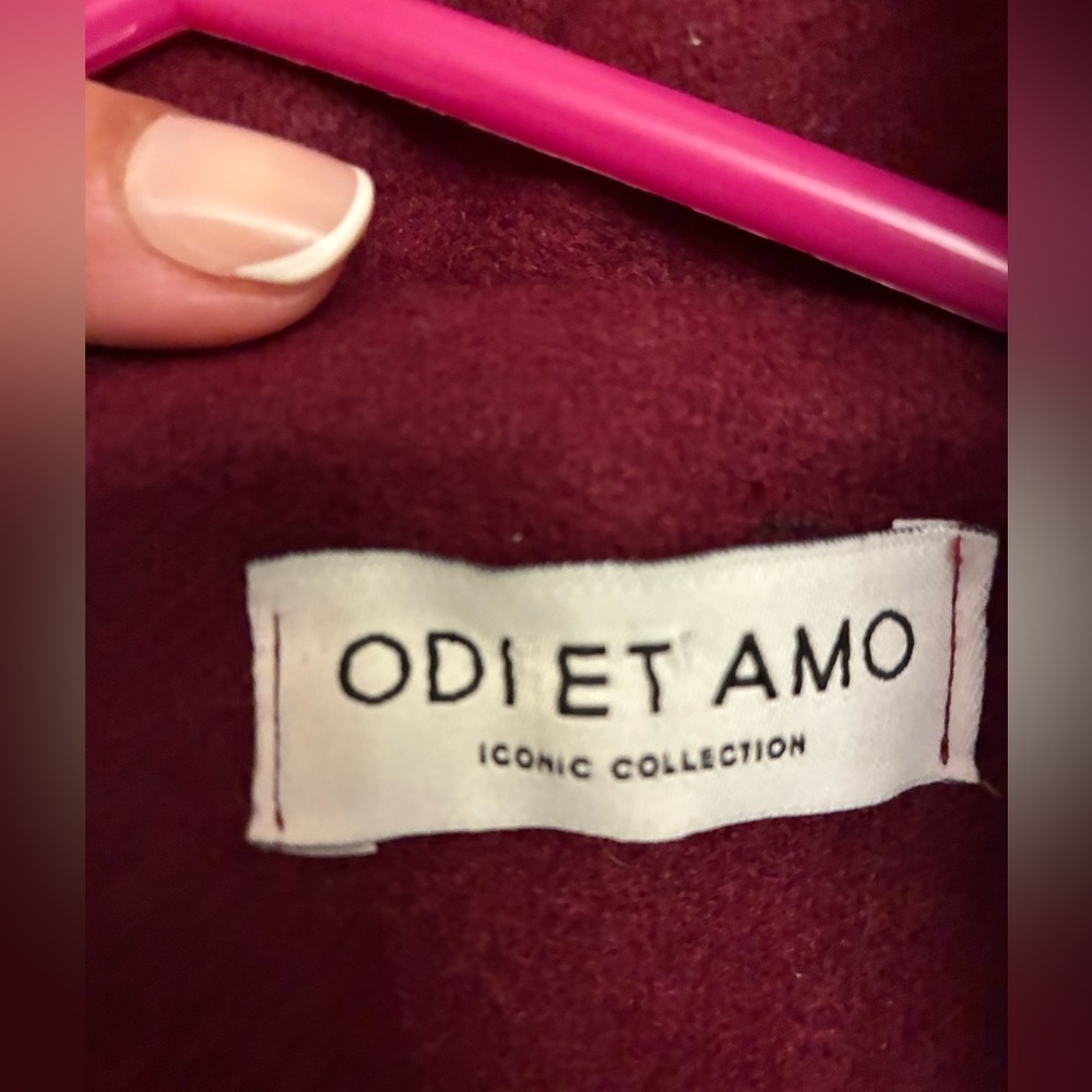 Women's Maroon Coat - Picture 8 of 12